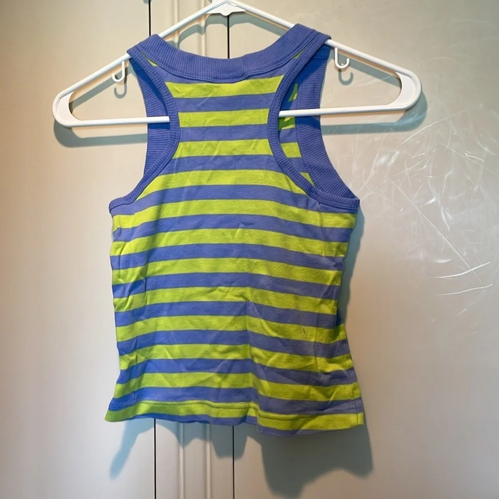 Nike Kids Green/Blue Striped Tank